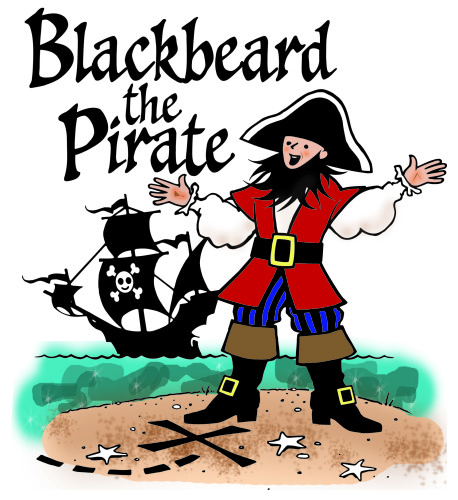 logo for blackbeard the pirate
